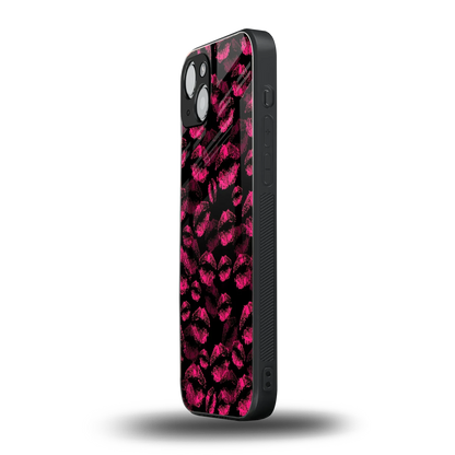 Lip Love iphone 14 plus mobile cover | shockproof glass phone case