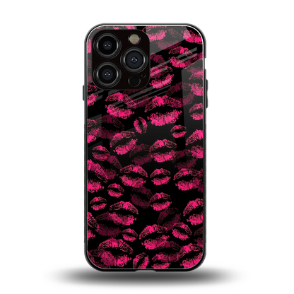 Lip Love back phone cover | glass case for iphone 15 pro max
