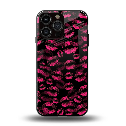 Lip Love back phone cover | glass case for iphone 15 pro max