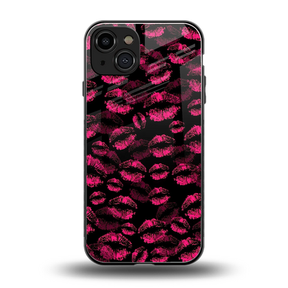Lip Love back phone cover | glass case for iphone 15