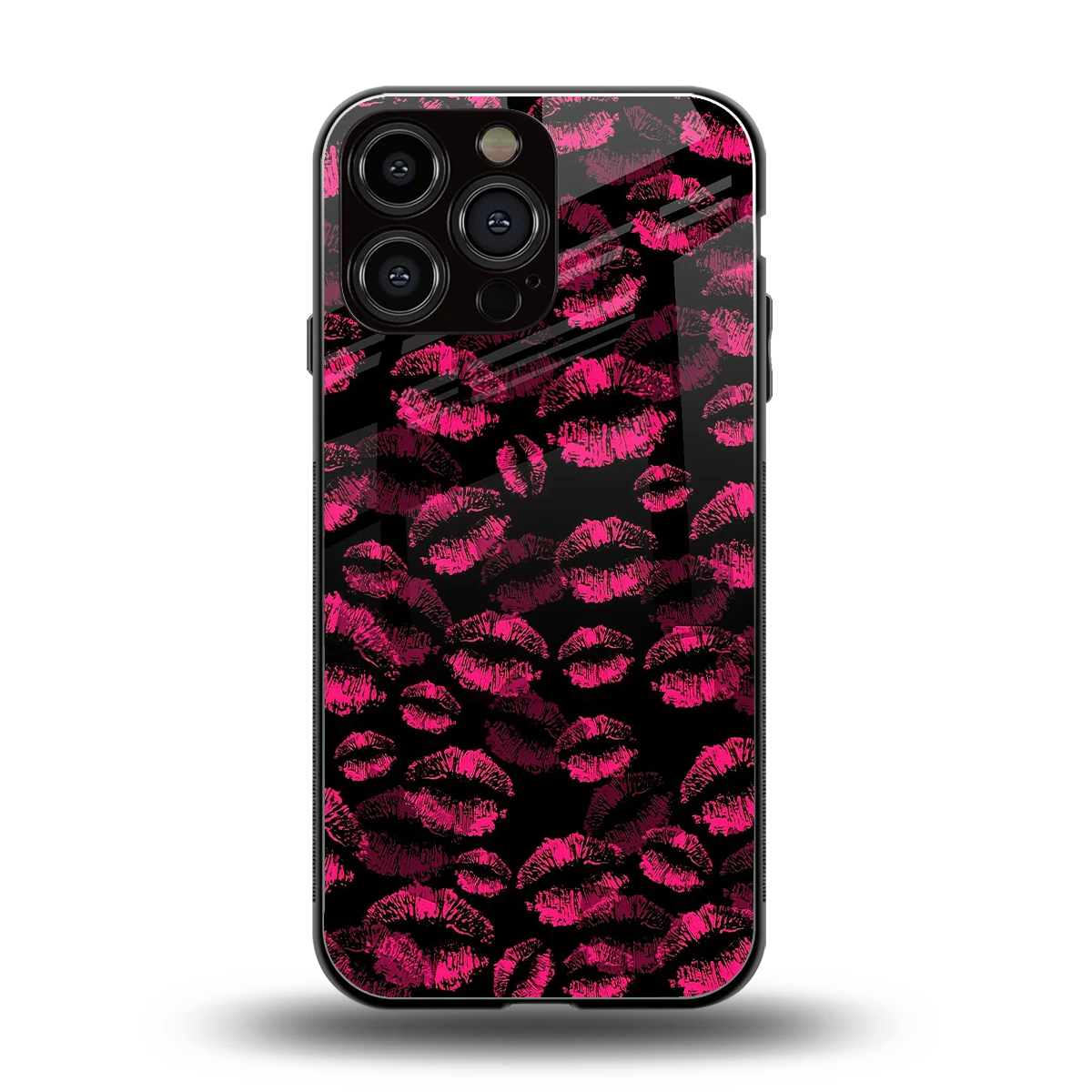 Lip Love back phone cover | glass case for iphone 16 pro max