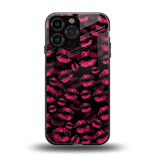Lip Love back phone cover | glass case for iphone 16 pro max