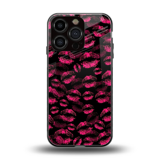 Lip Love back phone cover | glass case for iphone 16 pro