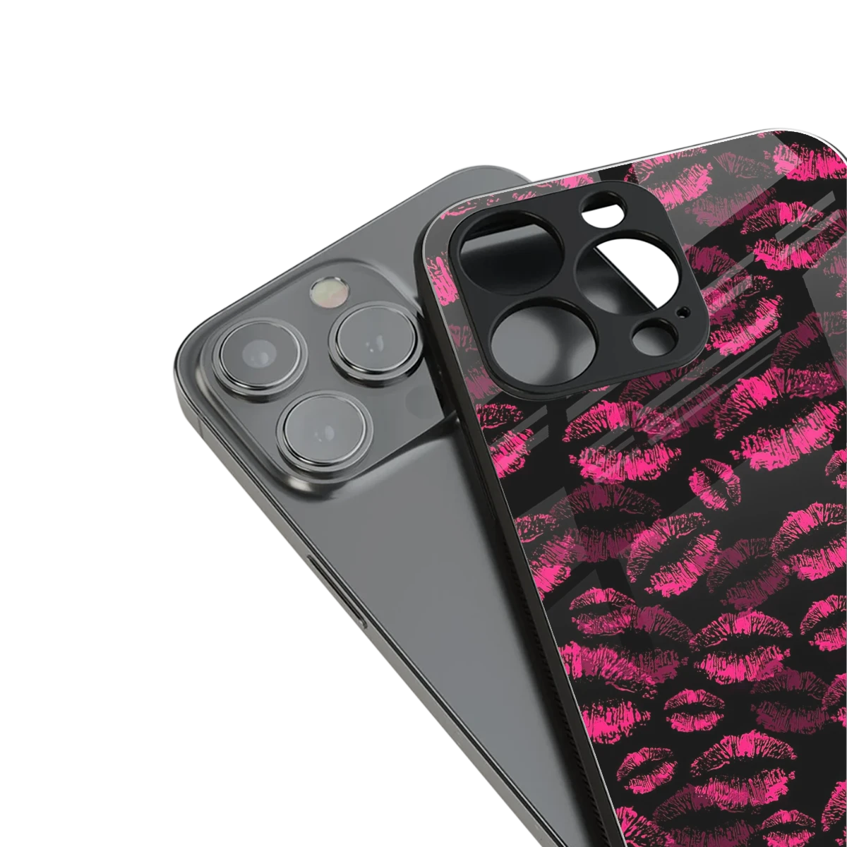 Lip Love stylish phone case for iphone 15 pro | glossy glass and slim fit