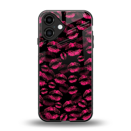 Lip Love back phone cover | glass case for iphone 16