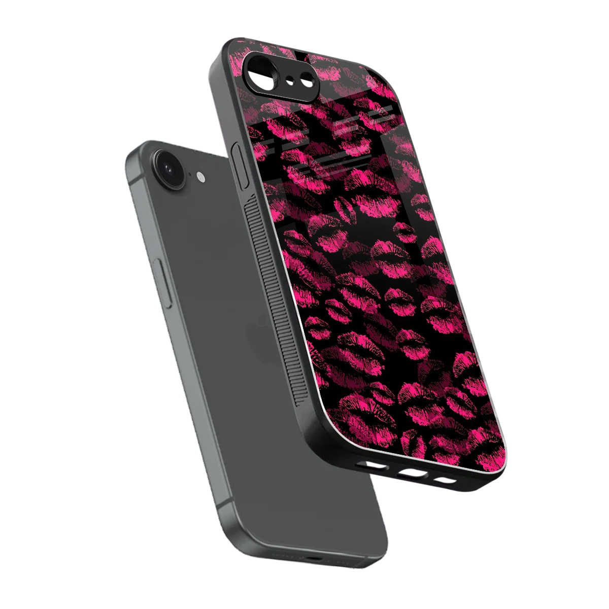 Lip Love sleek iphone 16e cover with tempered glass back and TPU edges