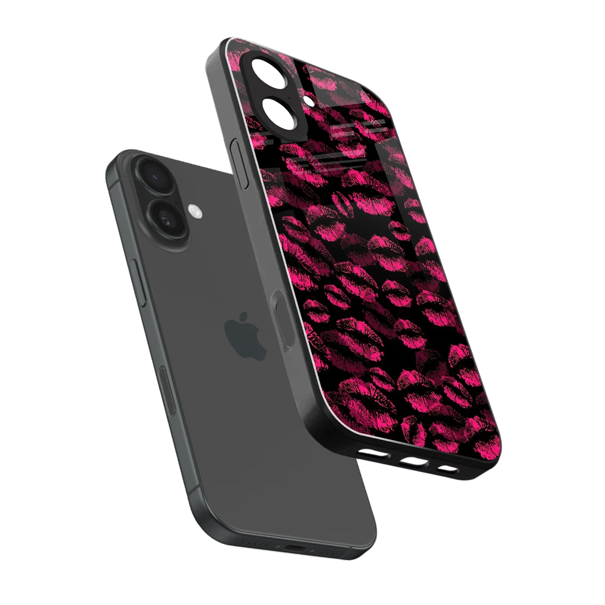 Lip Love sleek iphone 17 cover with tempered glass back and TPU edges