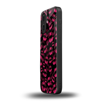 Lip Love iphone 17 mobile cover | shockproof glass phone case