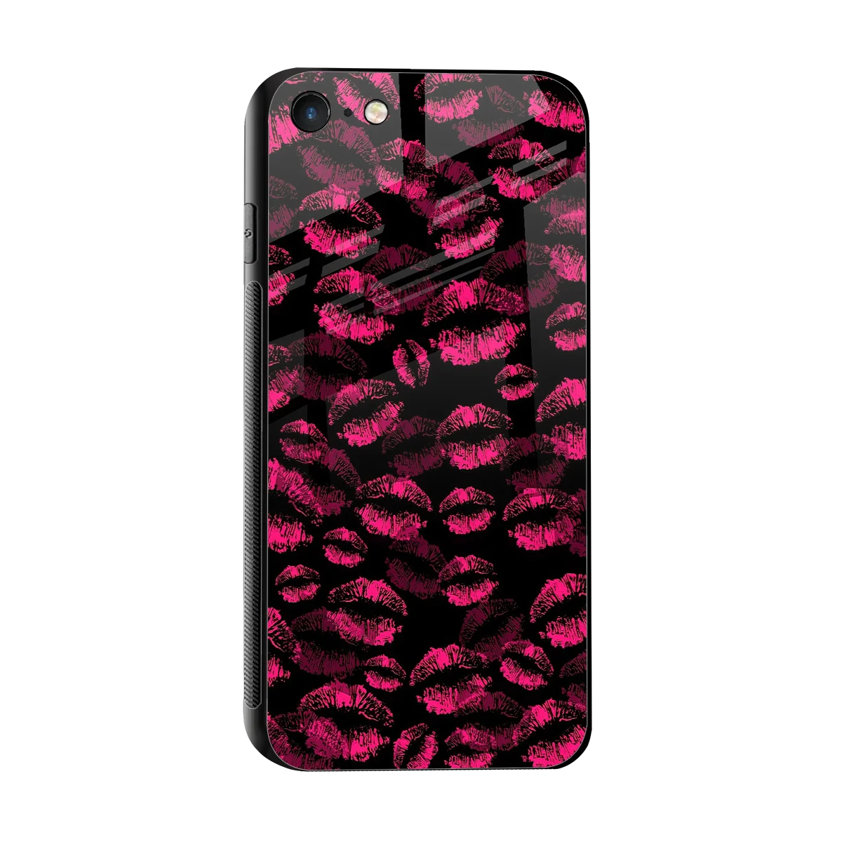 Lip Love sleek iphone 7 cover with tempered glass back and TPU edges