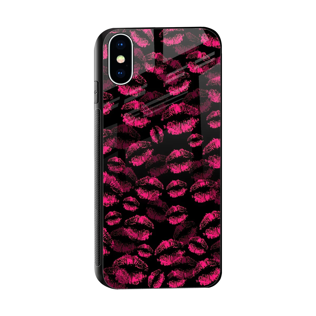 Lip Love sleek iphone x cover with tempered glass back and TPU edges