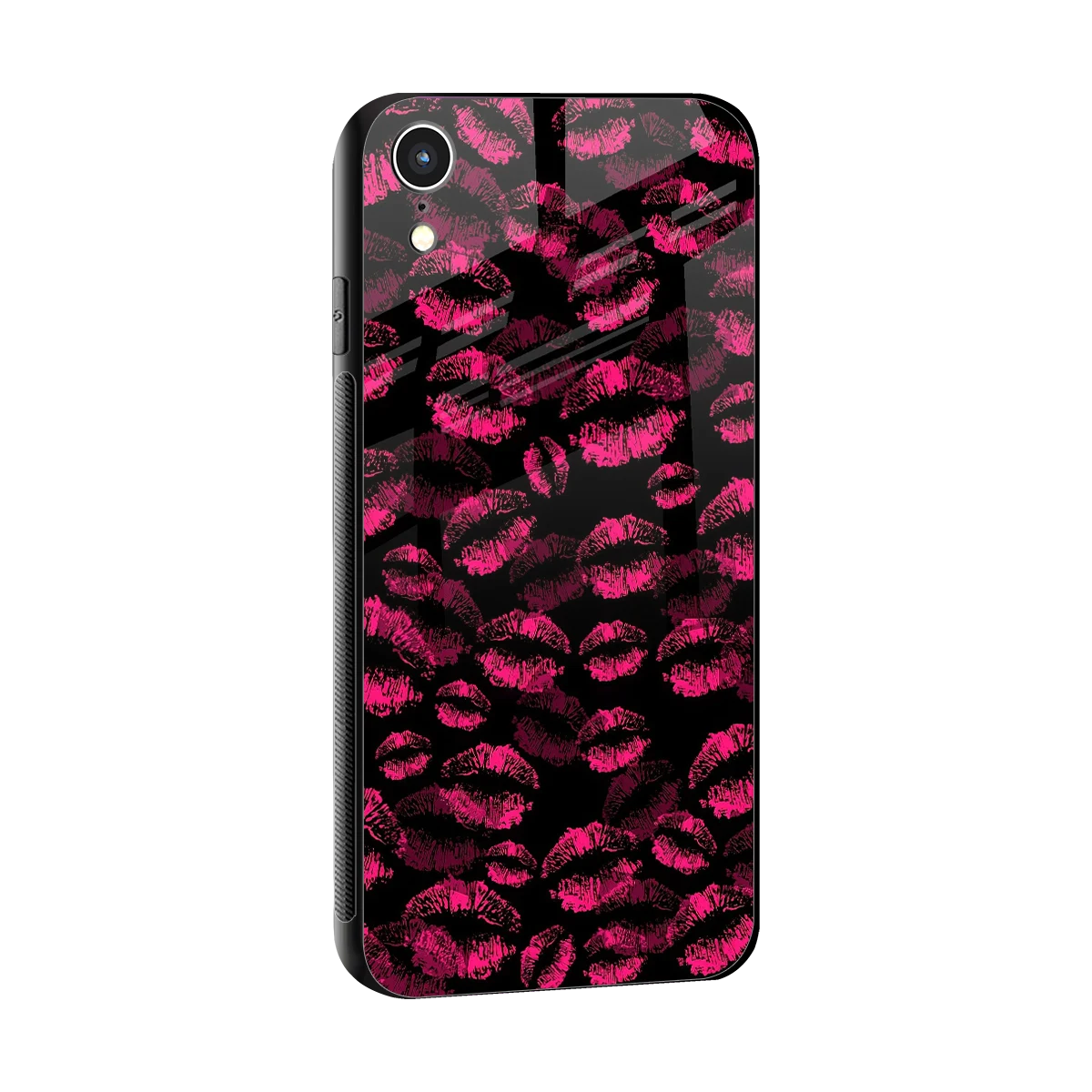 Lip Love sleek iphone xr cover with tempered glass back and TPU edges