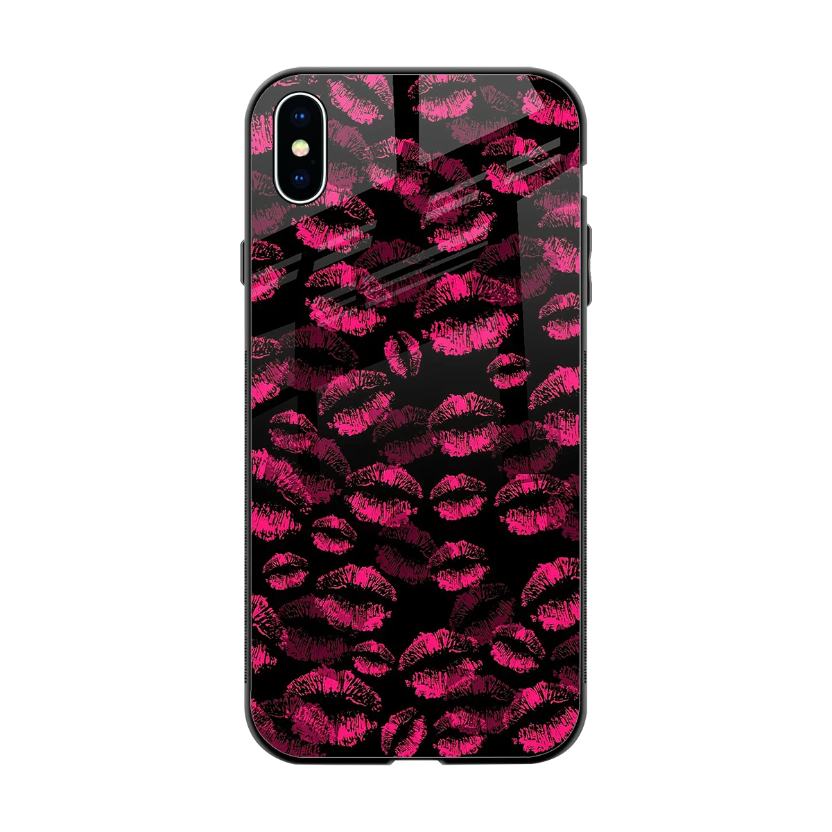 Lip Love back phone cover | glass case for iphone xs max
