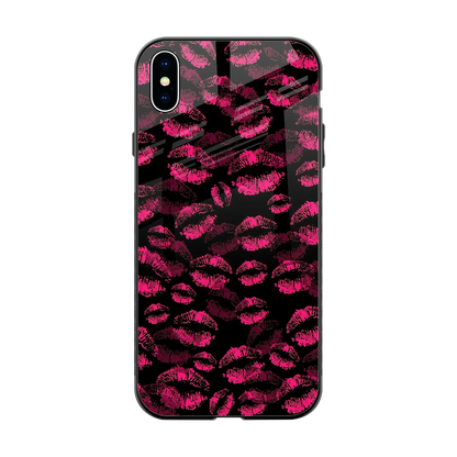 Lip Love back phone cover | glass case for iphone xs max