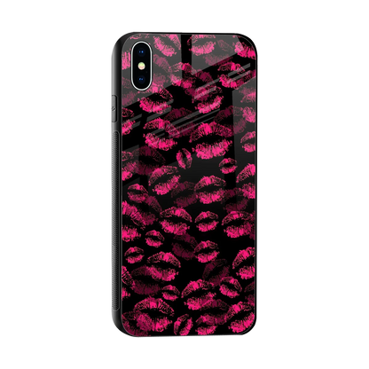 Lip Love sleek iphone xs max cover with tempered glass back and TPU edges