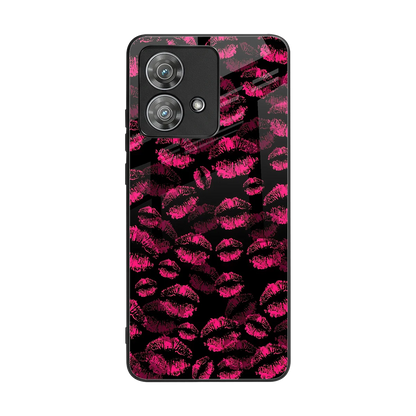 Lip Love back phone cover | glass case for motorola edge 40 neo 5g
