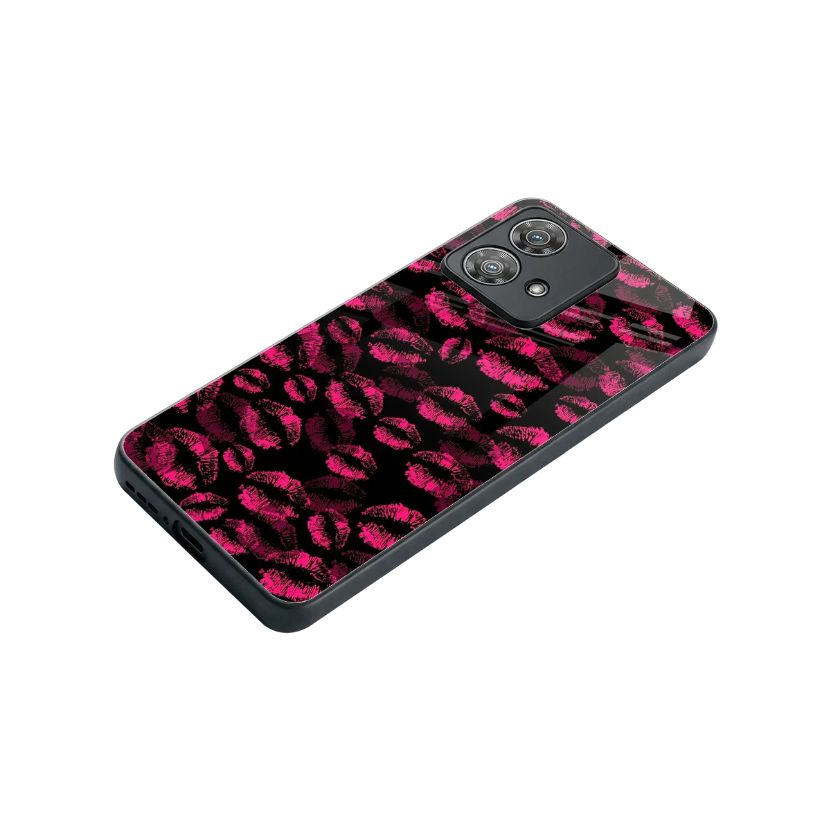 Lip Love stylish phone case for motorola edge 40 neo 5g | glossy glass and slim fit