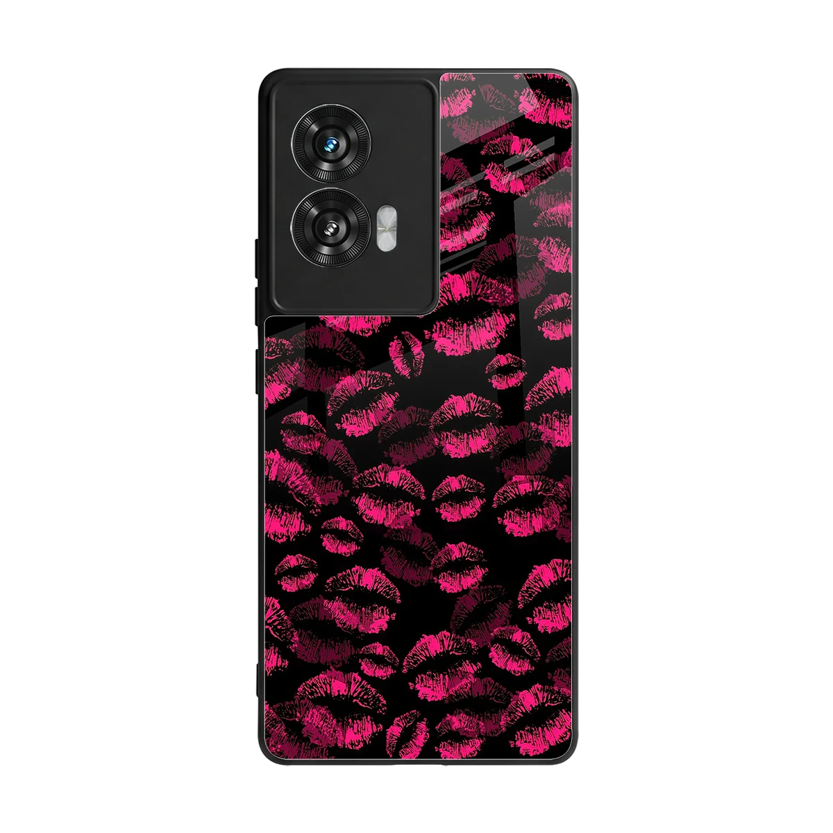Lip Love back phone cover | glass case for motorola edge 50 fusion