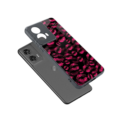 Lip Love sleek motorola edge 50 fusion cover with tempered glass back and TPU edges