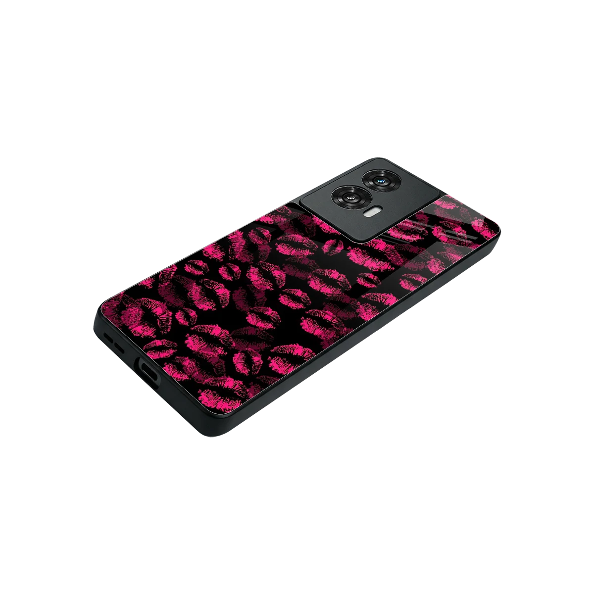 Lip Love stylish phone case for motorola edge 50 fusion | glossy glass and slim fit