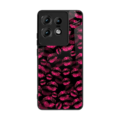 Lip Love back phone cover | glass case for motorola edge 50 pro