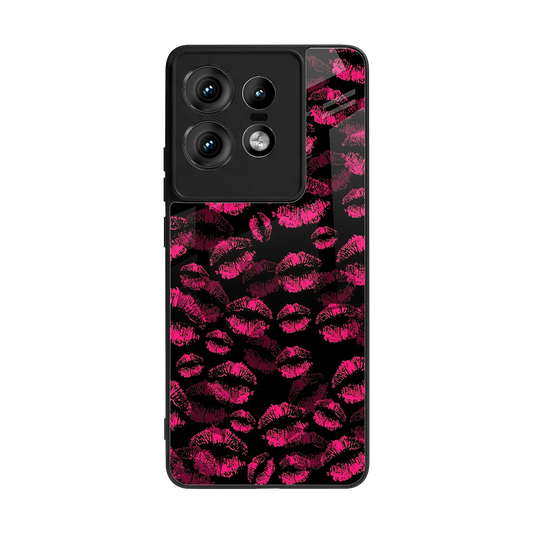 Lip Love back phone cover | glass case for motorola edge 50 pro
