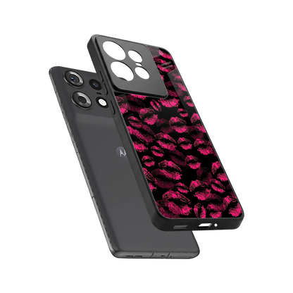 Lip Love sleek motorola edge 50 pro cover with tempered glass back and TPU edges