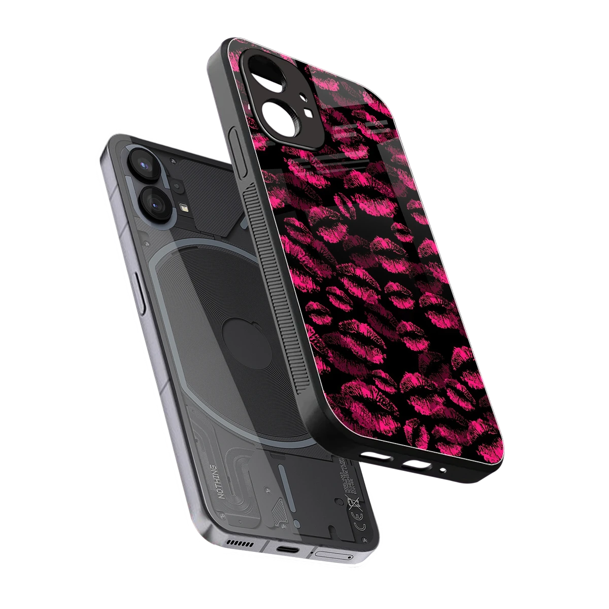 Lip Love sleek nothing phone 1 cover with tempered glass back and TPU edges