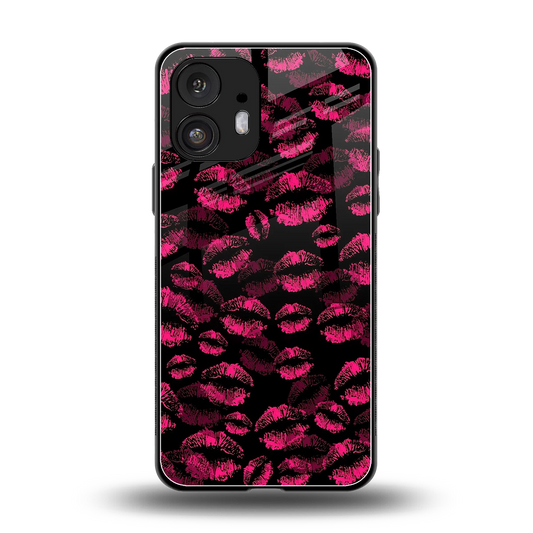 Lip Love back phone cover | glass case for nothing phone 2