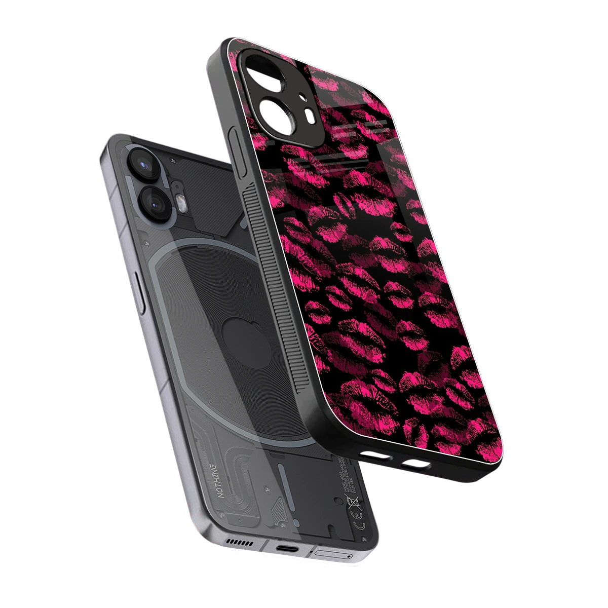 Lip Love sleek nothing phone 2 cover with tempered glass back and TPU edges