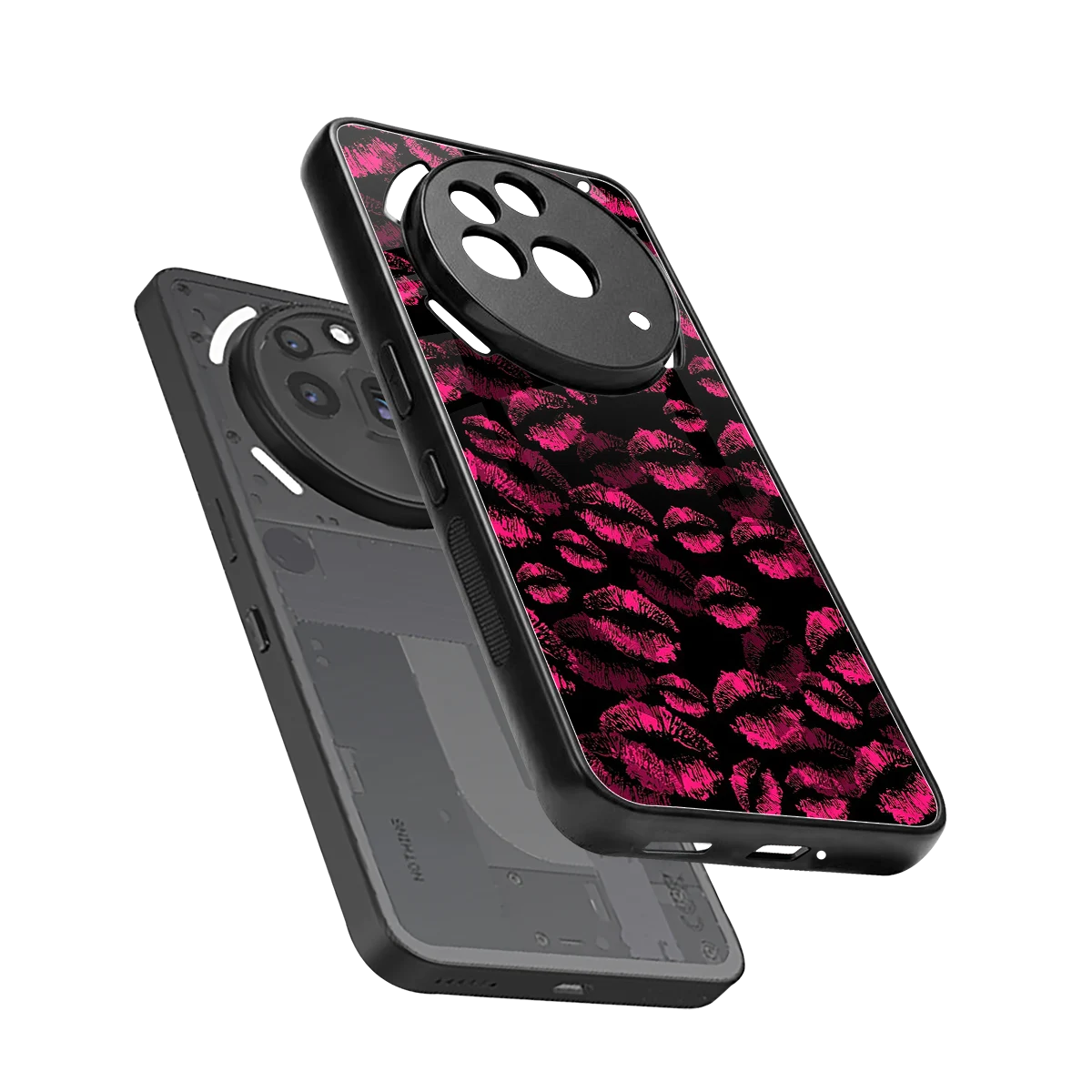 Lip Love sleek nothing phone 3a pro cover with tempered glass back and TPU edges