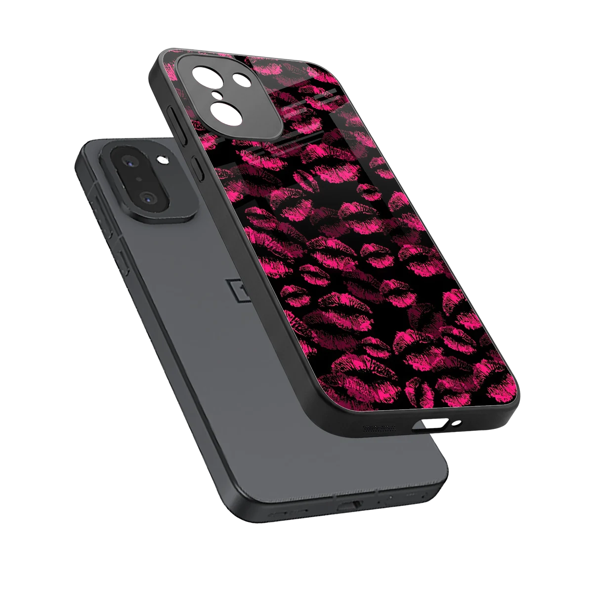 Lip Love sleek oneplus 15r cover with tempered glass back and TPU edges