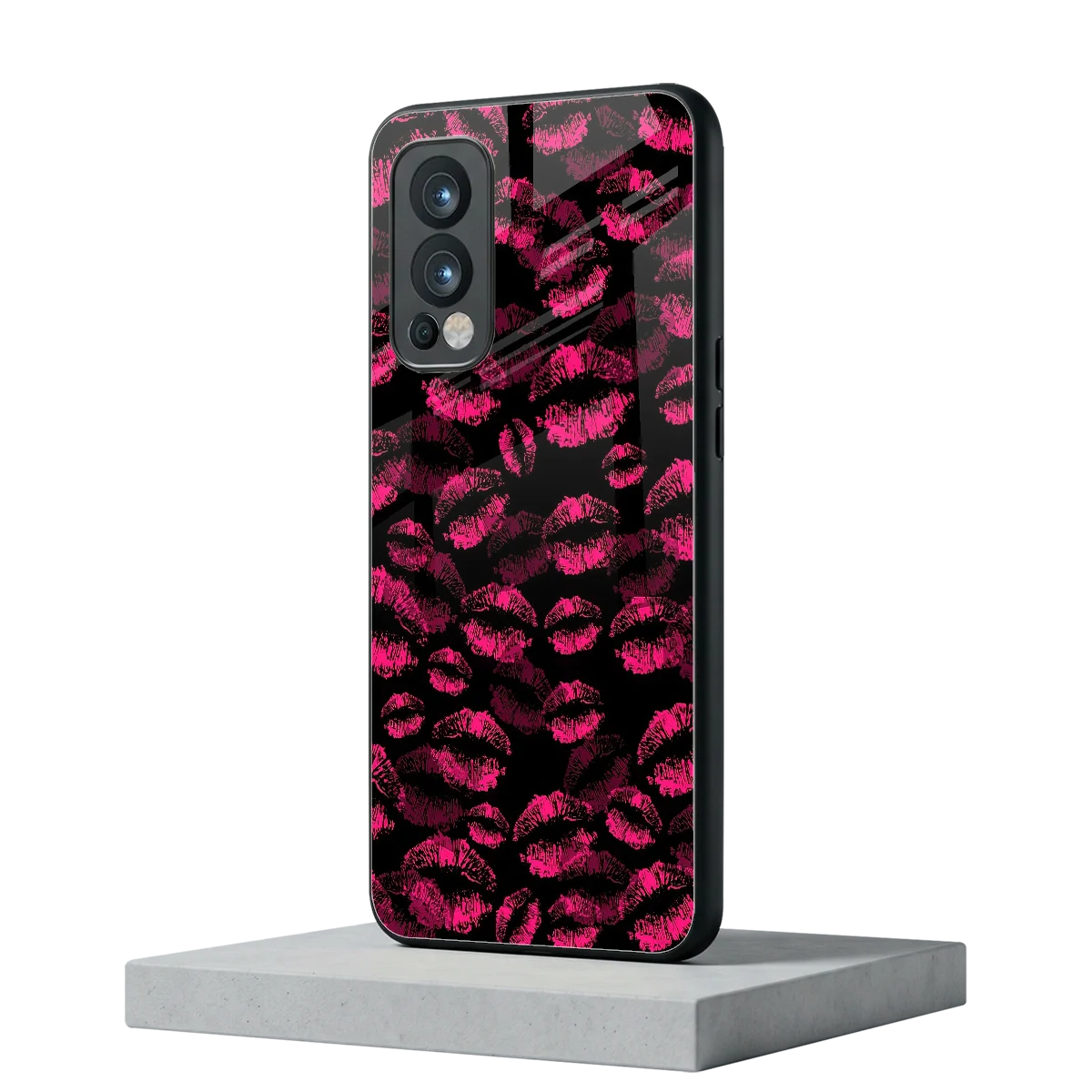 Lip Love oneplus nord 2 mobile cover | shockproof glass phone case