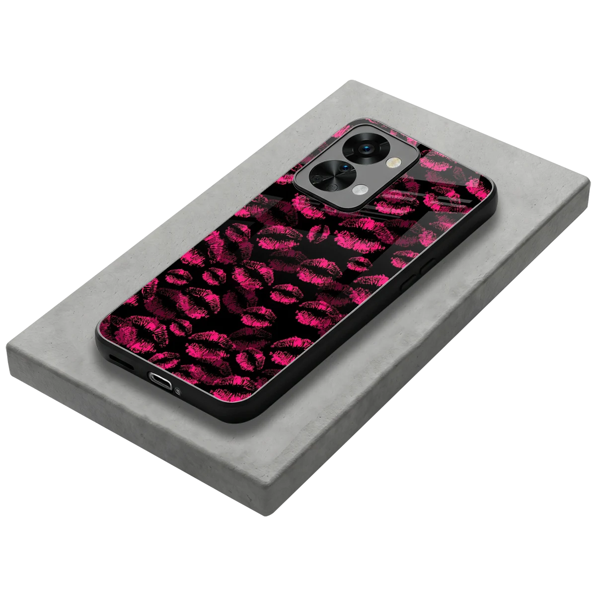 Lip Love stylish phone case for oneplus nord 2t | glossy glass and slim fit
