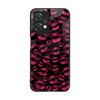 Lip Love back phone cover | glass case for oneplus nord ce 2 lite