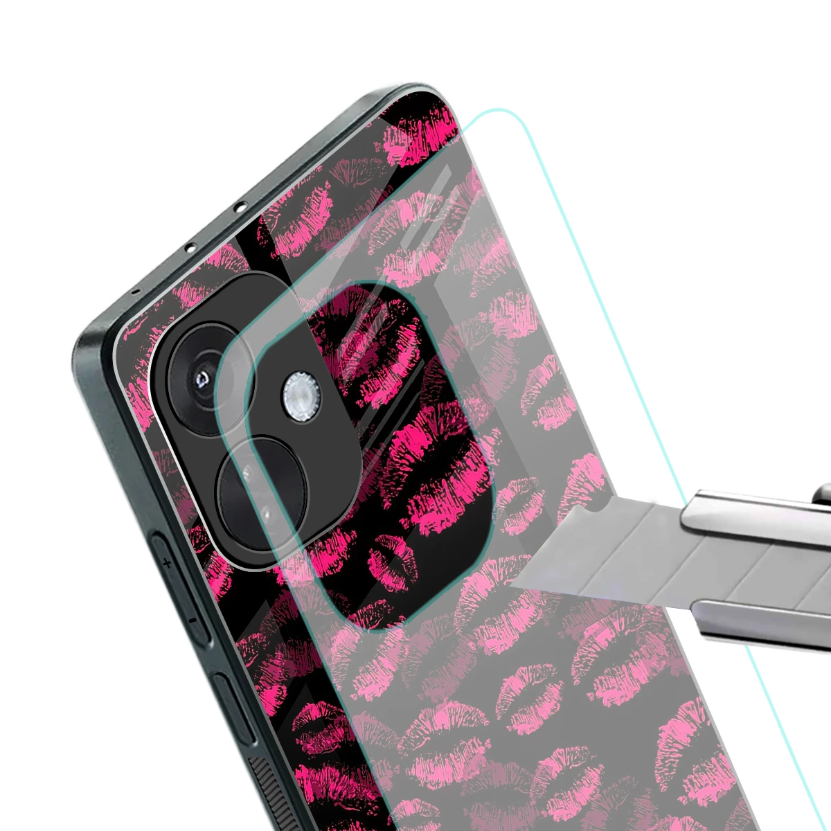 Lip Love stylish phone case for oneplus nord ce 3 | glossy glass and slim fit