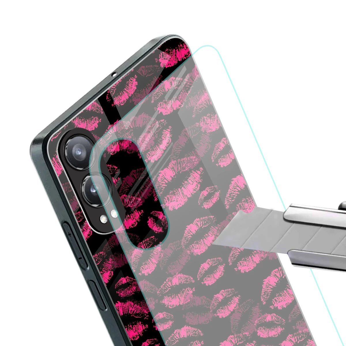 Lip Love stylish phone case for oneplus nord ce 4 lite | glossy glass and slim fit