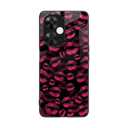 Lip Love back phone cover | glass case for oneplus nord ce 3 lite