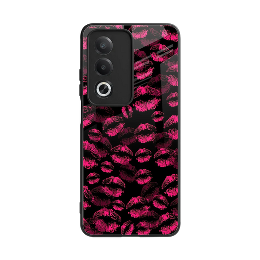 Lip Love back phone cover | glass case for oppo a3 pro