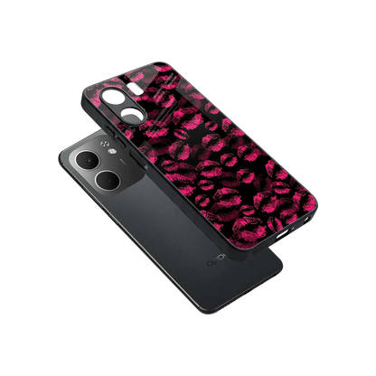 Lip Love sleek oppo a5x 5g cover with tempered glass back and TPU edges
