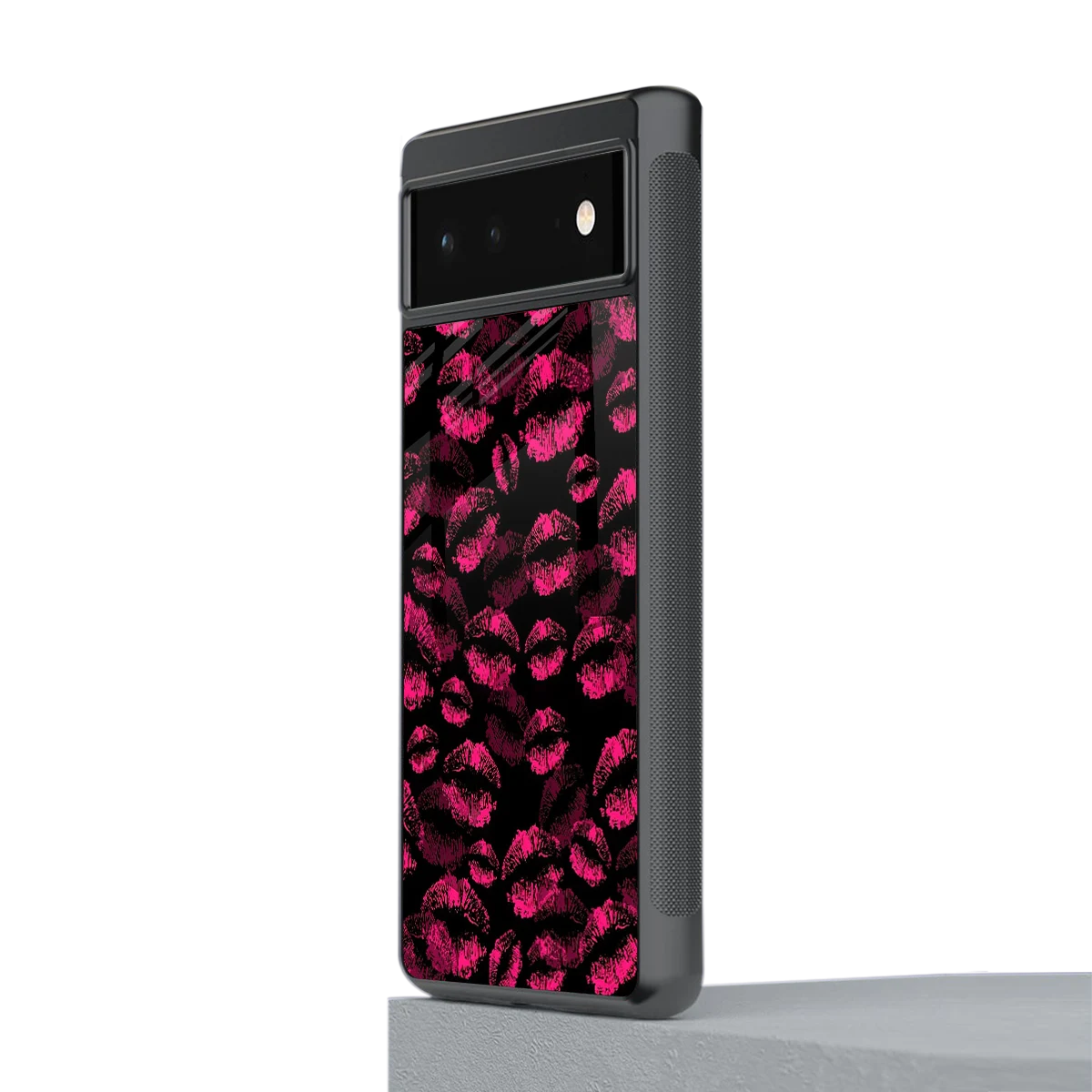 Lip Love stylish phone case for google pixel 6a | glossy glass and slim fit
