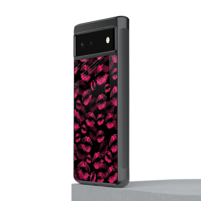 Lip Love stylish phone case for google pixel 6a | glossy glass and slim fit