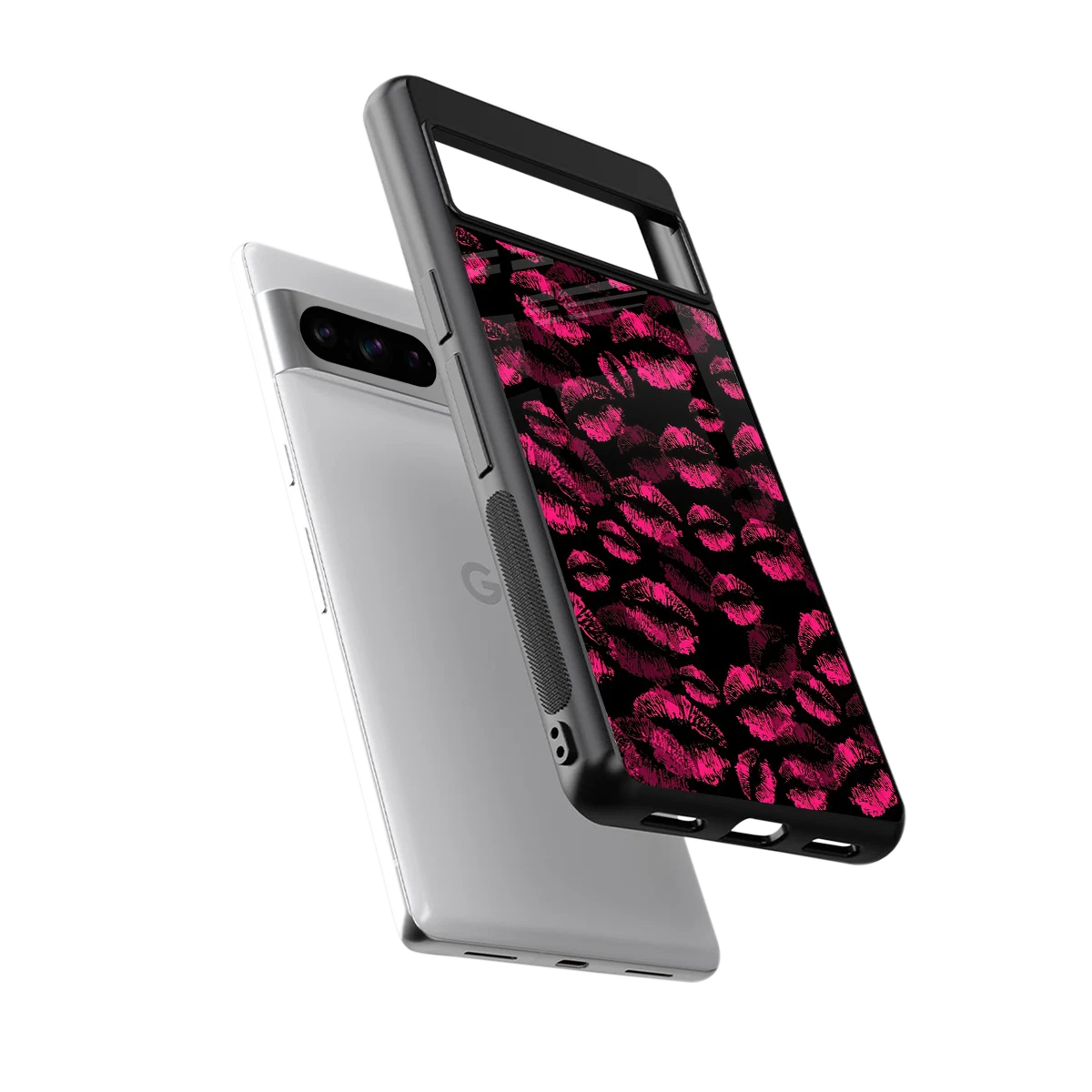 Lip Love sleek google pixel 8 pro cover with tempered glass back and TPU edges