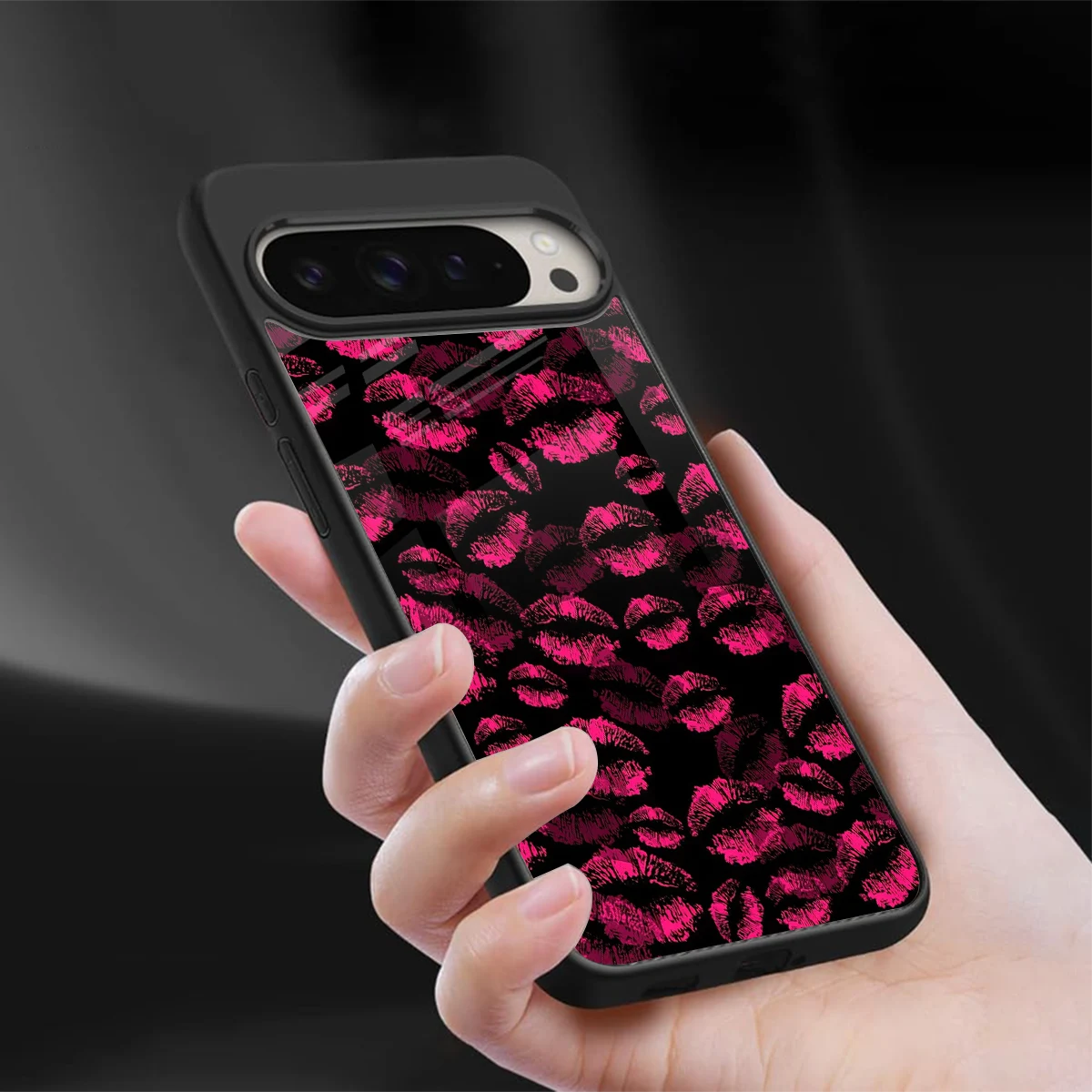 Lip Love sleek google pixel 9 pro xl cover with tempered glass back and TPU edges