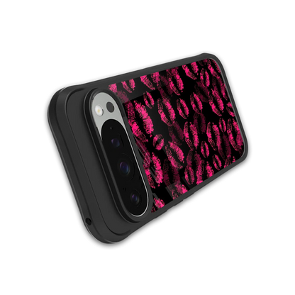 Lip Love stylish phone case for google pixel 9 pro xl | glossy glass and slim fit