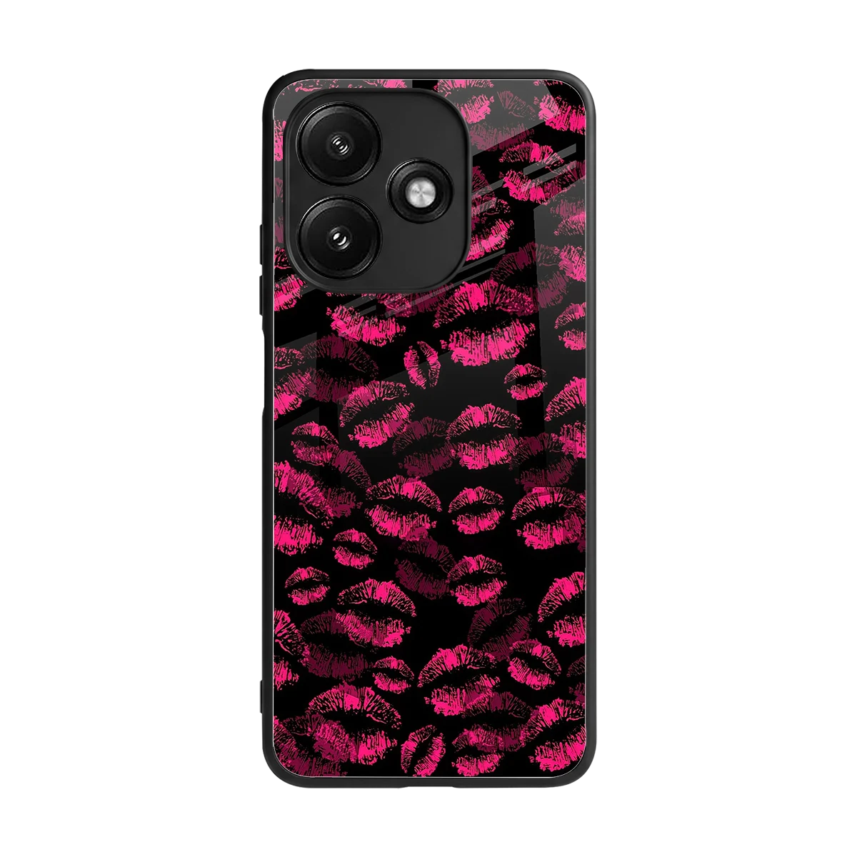 Lip Love back phone cover | glass case for redmi 12 5g