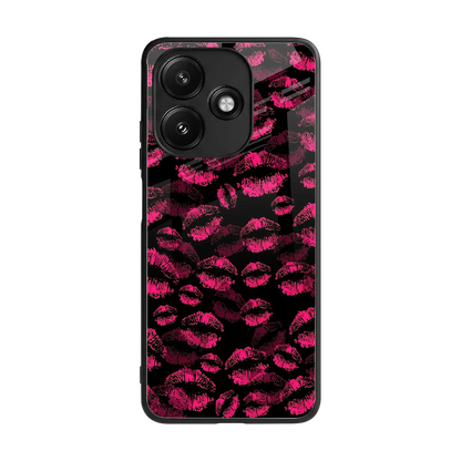 Lip Love back phone cover | glass case for redmi 12 5g