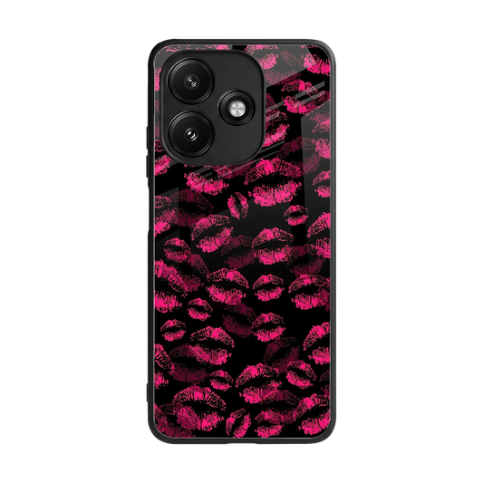 Lip Love back phone cover | glass case for redmi 12 5g