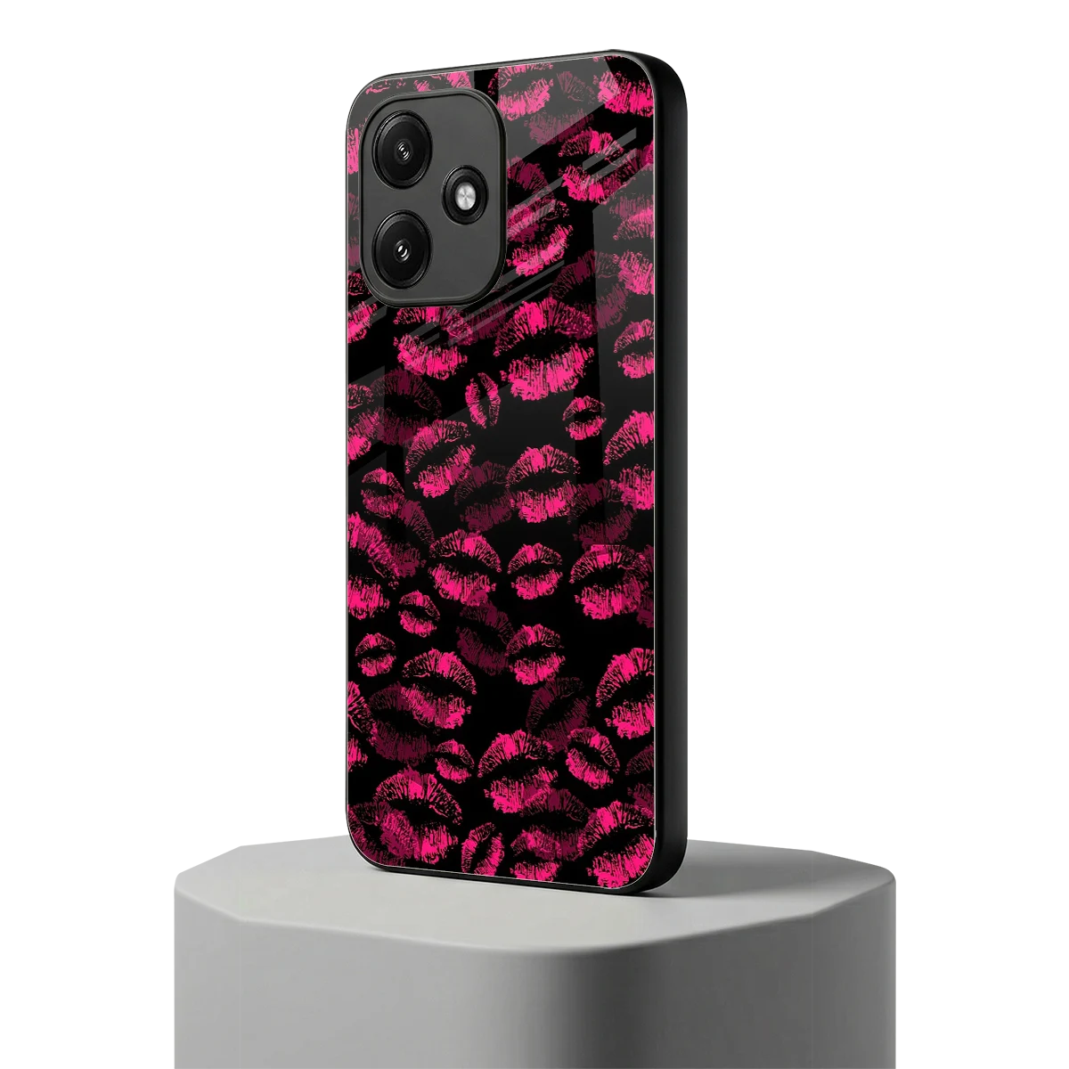 Lip Love redmi 12 5g mobile cover | shockproof glass phone case
