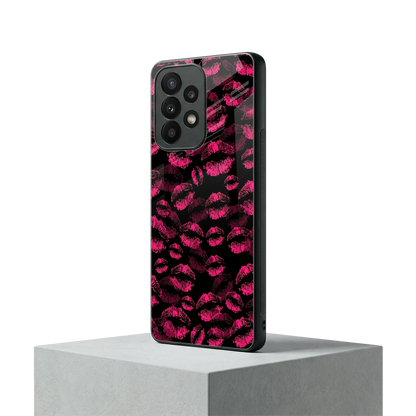 Lip Love samsung galaxy a23 mobile cover | shockproof glass phone case