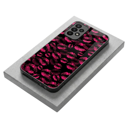 Lip Love stylish phone case for samsung galaxy a23 | glossy glass and slim fit
